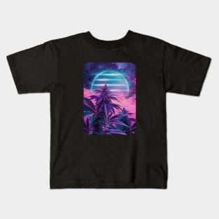 Synthwave Weed Kids T-Shirt